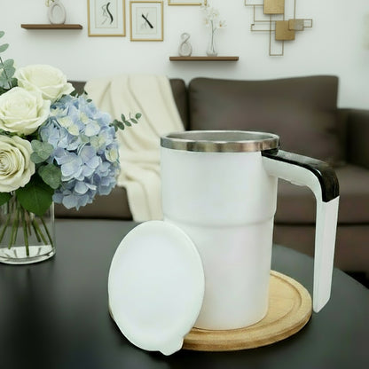 Automatic Coffee Stirring Cup, Stainless Steel Self-Stirring Coffee Cup with Lid, Automatic Stirring, LED Intelligent Display Temperature