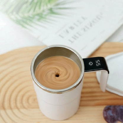 Automatic Coffee Stirring Cup, Stainless Steel Self-Stirring Coffee Cup with Lid, Automatic Stirring, LED Intelligent Display Temperature