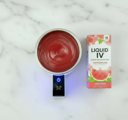 Automatic Coffee Stirring Cup, Stainless Steel Self-Stirring Coffee Cup with Lid, Automatic Stirring, LED Intelligent Display Temperature