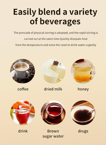 Automatic Coffee Stirring Cup, Stainless Steel Self-Stirring Coffee Cup with Lid,  LED Intelligent Display Temperature!